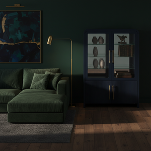 Display Cabinet Solid Wood Modern Coffee <b>Table</b> for Living Room Sofa Luxury Velvet Living Room Sofa Set Furniture Premium Quality - Product Image 5