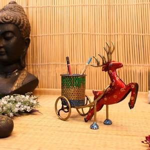 Elegant Reindeer Design <b>Pen</b> Stand for Home Study Office Use to Maintain Order of Writing Accessories and Table Supplies at Bulk - Product Image 4