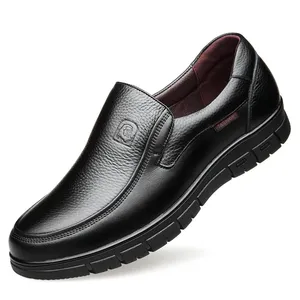 Chaussures décontractées en cuir véritable pour hommes, chaussures plates à plateforme, chaussures de marche, chaussures d'extérieur, mocassins, baskets respirantes, chaussures faites à la main - Product Image 4