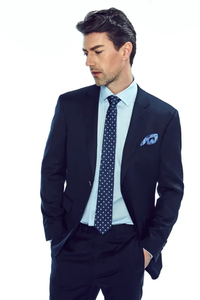 Nouveau pantalon de costume pour homme, design personnalisé, tissu TR respirant, anti-plis, haute qualité, élégant, col en V, coupe ajustée - Product Image 2