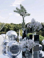 Boules brillantes lisses extérieures pour l'événement boule métallique gonflable boule de miroir gonflable décorative ballons métalliques