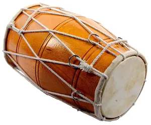 Tambour en bois style indien, instrument musical