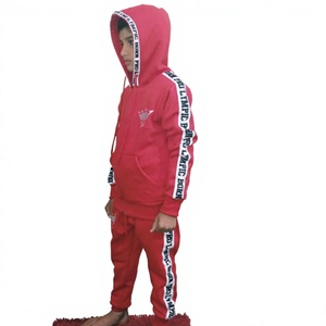 Survêtement à capuche élastique en molleton 100 % coton écologique, antistatique et antibactérien pour bébés garçons - Product Image 1