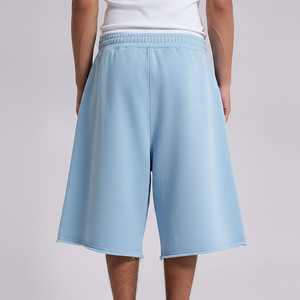 Pantalones Cortos Deportivos para Hombre, Nuevos, de Poliéster/Algodón, con Forro Polar, Sólidos, Transpirables, de Secado Rápido, Antiarrugas, Ecológicos - Product Image 3