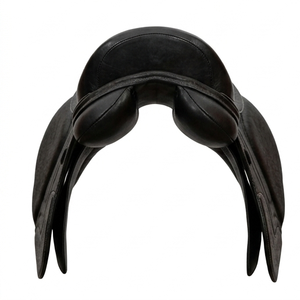 Selle anglaise en cuir noir de qualité supérieure avec arceau en plastique pour l'équitation, l'entraînement et les équipements sportifs équestres - Product Image 6