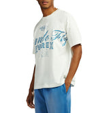 Custom OEM ODM 100% Cotton Avirex Men's <b>White</b> Short Sleeve T-Shirt With Blue Printed Logo O-Neck Casual Regular Fit Jersey - Product Image 6