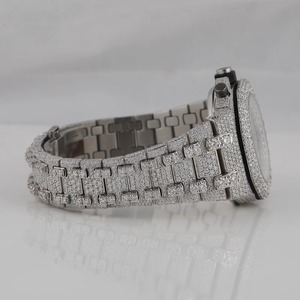 Reloj de Lujo con Diamantes Moissainte Calidad VVS1 con Movimiento Automático, Reloj de Diamantes para Hombre y Mujer, Reloj con Incrustaciones de Diamantes a la Moda - Product Image 4