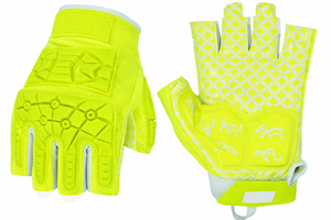 Gants de travail sans doigts haute visibilité avec paume antidérapante pour chantier, fabrication OEM, marque privée, approvisionnement en gros - Product Image 2