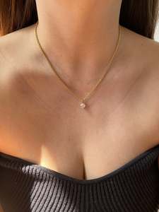 Collar con colgante de diamante de laboratorio con corte Asscher de lujo, cadena solitaria de oro macizo, joyería al por mayor - Product Image 4