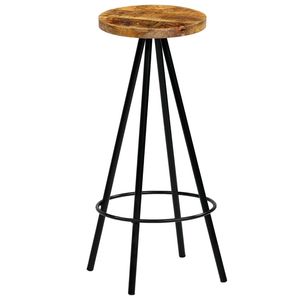 Juego de 4 Taburetes de Bar Naturales y Negros, Cómodos y Elegantes para el Bar de tu Casa - Product Image 2