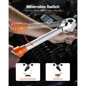 Set Chiave Dinamometrica a Scatto di Alta Precisione da 3/8 Pollici 5-60 N.m/3.7-44.3 Lbf.ft a Doppia Direzione 72 Denti per Riparazioni Auto 3% - Product Image 6