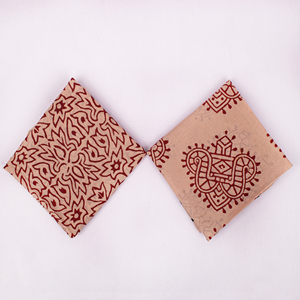 Eco-Friendly Natural Dye Hand Block Print Breathable Bandana Ethnic Floral Print Cotton <b>Square</b> <b>Scarf</b> Multifunctional Headwrap - Product Image 4