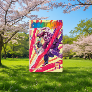 Chainsaw Man Volume 5 par l'auteur Tatsuki Fujimoto, livre broché personnalisé, impression de couverture souple - Product Image 3