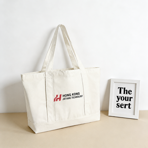 Promotional Minimalist Embroidered Sublimation 16oz Heavyweight Recycled Cotton Foldable Fitness Office Grocery <b>Beach</b> Tote <b>Bag</b> - Product Image 2