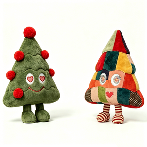 Peluche de árbol de pino de dibujos animados personalizado, muñeco de peluche de árbol de hoja perenne, peluche de árbol de Navidad minimalista, peluche de árbol triangular kawaii - Product Image 4