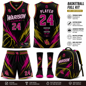 Customized Basketball Uniform Set For Adult's Sublimation Unisex Teamwear Basketball Training Uniform Kit With Customized Name - Product Image 6