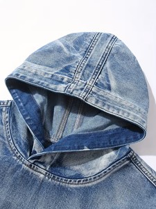 Sweat à capuche pour homme avec grande poche |   Pull-over décontracté bleu à manches régulières avec poignets élastiques, style streetwear sportif et confortable, service OEM - Product Image 4