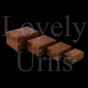 Wholesale value basic MDF cremation urns in 4 sizes adult medium <b>keepsake</b> memorial <b>ashes</b> container - Product Image 4