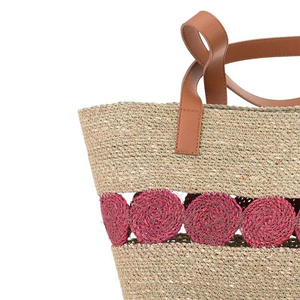 Bolso de playa trenzado estilo resort, tejido a mano, disponible al por mayor para la colección de verano, OEM ODM al por mayor - Product Image 2