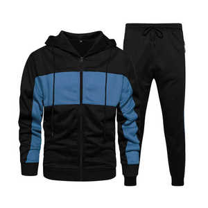 Survêtement Homme de Haute Qualité, Tendance, en Polaire, avec Pantalon Uni et Veste Zippée, pour le Jogging Décontracté - Product Image 4