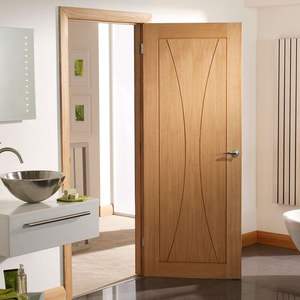 Porte d'entrée moderne en bois massif, étanche, au design minimaliste, avec surfaces finies en mélamine apprêtée, pour villas, hôtels, chambres, écoles et appartements - Product Image 6