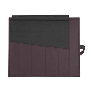 Étui court en cuir à fermeture à glissière, en promotion |   Organisateur d'outils en cuir de vache véritable |   Porte-accessoires de toilettage compact 11 x 13,5 cm - Product Image 4