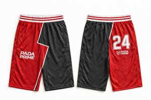 ชุดเสื้อและกางเกงบาสเก็ตบอล Pada Prime สำหรับทุกเพศ สีแดงดำ พิมพ์ลายแบบ Sublimation ระบายอากาศได้ดี ผลิตจากโพลีเอสเตอร์ ชุดยูนิฟอร์มสำหรับผู้ใหญ่ ไซส์ L - Product Image 4