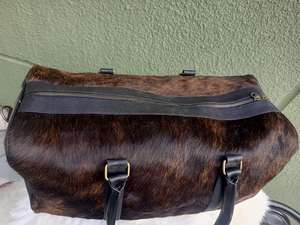 Sac de voyage pliable en cuir véritable léger et tendance, sac de week-end en cuir de vachette fait main, bagage de nuit unisexe - Product Image 4