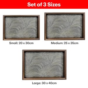 Elegante bandeja rectangular de madera natural ecológica, ligera y fácil de limpiar, para exportación. - Product Image 6