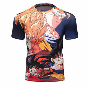 Camisetas de Compresión con Estampado de Anime para Hombre, para Gimnasio, Entrenamiento, Fitness, Capa Base, Manga Corta, Deportivas, Rashguard de BJJ - Product Image 2