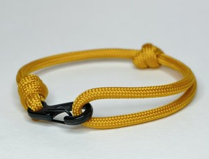 <b>Adjustable</b> Paracord <b>Bracelet</b>: Carabiner Clasp, Nautical Rope Anklet - Product Image 1