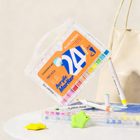 Nouveaux produits – Marqueurs de peinture acrylique à base d'eau non toxiques, 12/24/18/36/48 couleurs, vente en gros