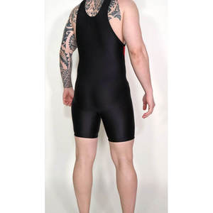Maillot de lutte doré personnalisable par sublimation – Créez votre propre maillot de lutte pour garçon - Product Image 3