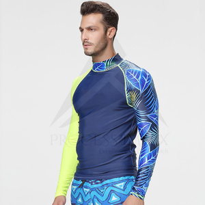 Men Rash Guard Long Sleeve Compression Swim Shirt UV Protection Breathable Quick Dry <b>Surf</b> Sportswear - Product Image 5