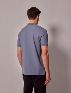 Polo de Algodón Azul Marino para Hombre, Manga Corta, Corte Regular, Color Sólido Informal, Tejido de Punto Transpirable - Product Image 2