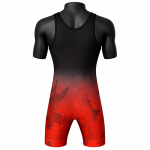 Wholesale Custom Design <b>Wrestling</b> <b>Singlet</b> with Drawstring Closure Single Piece Polyester/Nylon Anti-Bacterial - Product Image 3