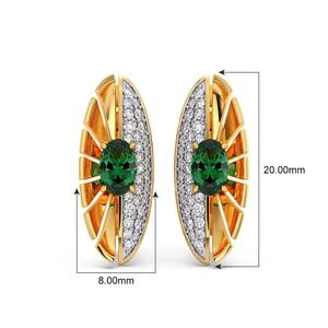 Pendientes de Oro de 14K, Estilo Vintage, de Moda, Venta al por Mayor, con Diamante de 1 Quilate, Corte Brillante, Color DEF, para Mujer - Product Image 2