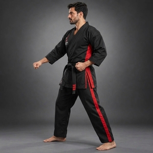 Vêtements d'entraînement d'arts martiaux personnalisés Tissu léger et respirant Coupe confortable Coutures durables Karaté professionnel - Product Image 6