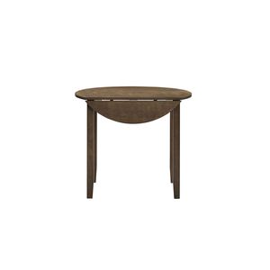 Damica <b>Walnut</b> Round Dining <b>Table</b> with Convenient Drop Leaf Feature - Product Image 5