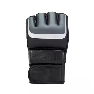 Guantes de Entrenamiento de Medio Dedo de PU con Correa de Muñeca Ajustable de Gancho y Bucle, Ligeros para Boxeo, Unisex - Product Image 5