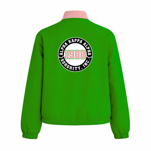 อัลฟ่า |   คาปา |   เสื้อแจ็คเก็ตแข่งรถผ้าคอตตอนทวิลล์ Alpha Sorority สำหรับผู้หญิง เสื้อแจ็คเก็ตมอเตอร์สปอร์ตสำหรับนักแข่งรถสมรรถนะสูง เสื้อแจ็คเก็ตนักขี่มอเตอร์ไซค์ความเร็วสูง - Product Image 3