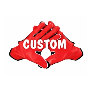 <b>Sticky</b> Grip Receiver Gloves Printed American Football Receiver Gloves Private <b>Label</b> Custom Logo Design American Football Gloves - Product Image 1