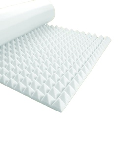 Cojín de asiento de espuma viscoelástica personalizable en blanco y negro diseño de corte piramidal grande MOQ bajo para colchón de muebles de Indonesia - Product Image 1