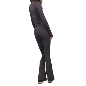 Ensemble de yoga 2 pièces pour femme, coupe ajustée, veste et leggings de sport taille haute, tenue de fitness et de yoga, vente en gros personnalisée - Product Image 3