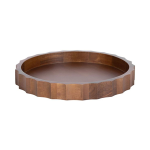Oval <b>plate</b> Round Wooden Serving Tray Handmade Bohemian Engraved Design Solid Color Dishes & <b>Plates</b> Round Wooden - Product Image 2
