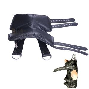 Premium <b>Leather</b> <b>Wrist</b> <b>Cuffs</b> with Locking Buckles and Thick Padding - Product Image 6