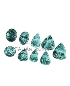 FAIJAN GEMS Pierre précieuse naturelle de Séraphinite, cabochon poli, formes variées, toutes tailles, certifiée, sans traitement, pour bijoux - Product Image 3