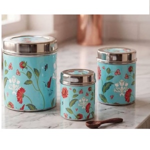Classic Style Enamel Metal Storage Canisters Top Trending Product Home Kitchenware Decorative At Reasonable Price <b>Jar</b> - Product Image 3