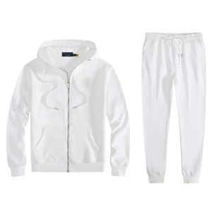 Spot Wholesale Oversized Casual Unisex <b>Zip</b> <b>Hooded</b> Jacket Sweatpants Tracksuit Adults Spring Eco-Friendly 100% Polyester Jogging - Product Image 1