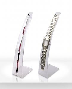 Stylish Single Transparent Acrylic Jewelry Bracelet Watch Display Stand for Freestanding Unique Design Showcasing Precious - Product Image 1